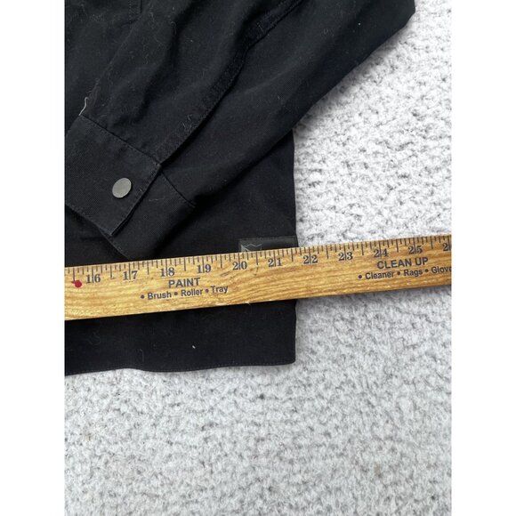 Men's Vans AV Edict Fleece Lined Black Cotton Hooded Trucker Jacket Size L - Picture 6 of 12